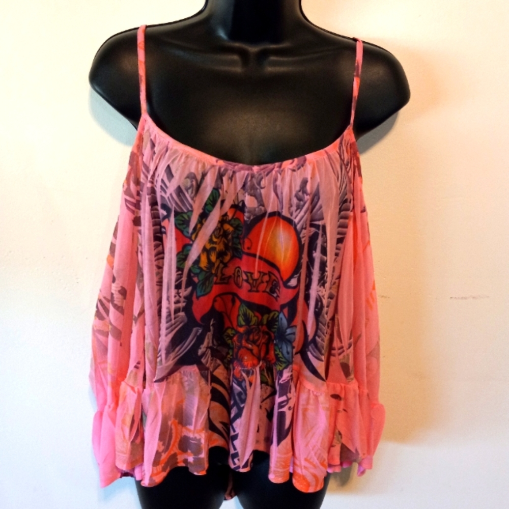 Off shoulder print top